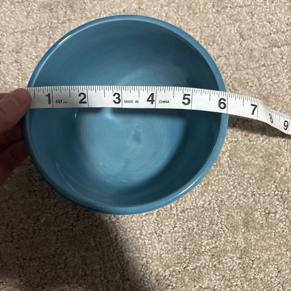 JCP Home azure blue bowl 6x3 - Picture 3 of 5